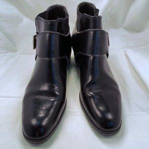 Black Leather Ankle Boots